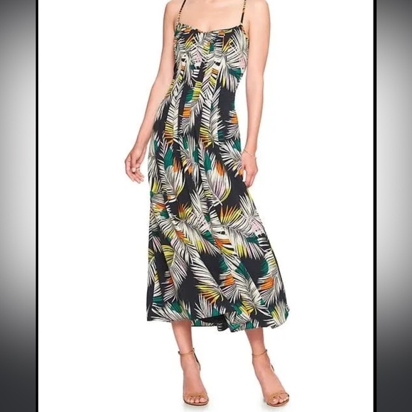 BANANA REPUBLIC Palm Leaf Maxi Dress - Picture 3 of 11